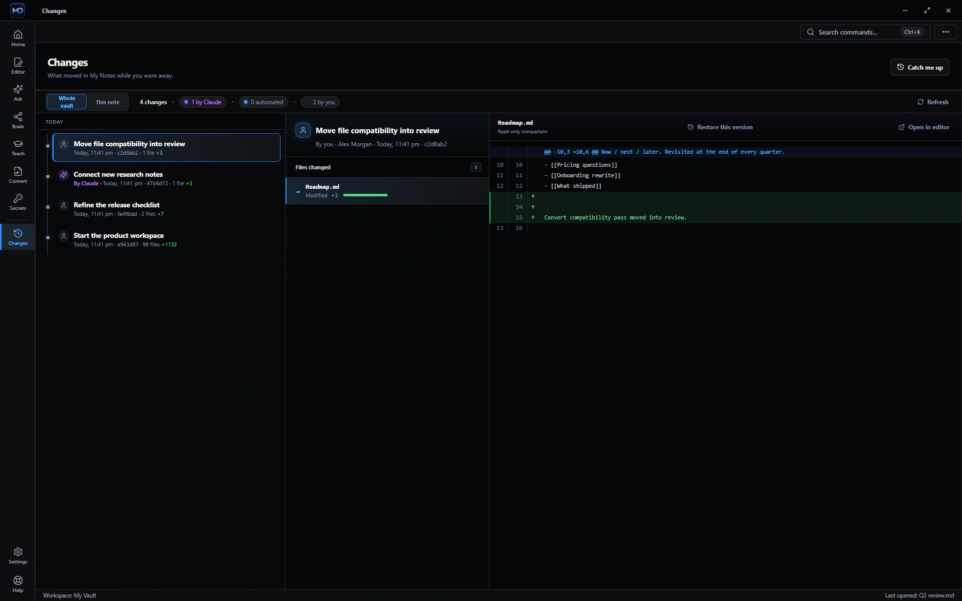 ChatMD Studio changes workflow